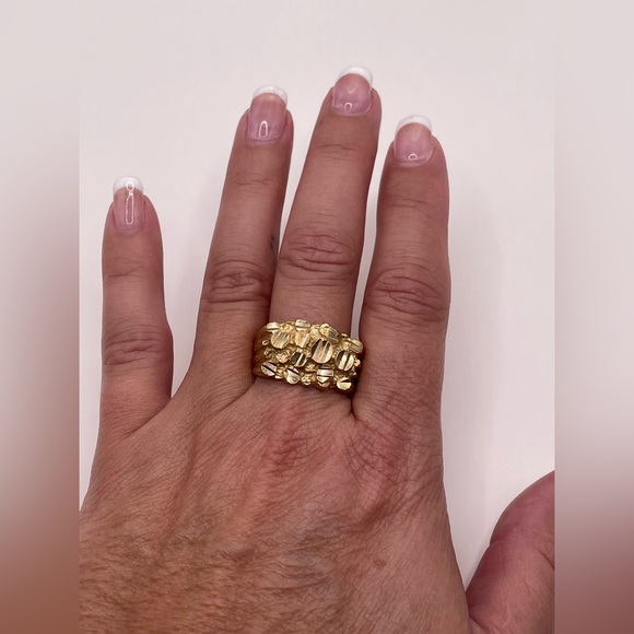 Vintage 10K Men’s Nugget Ring - Picture 3 of 4